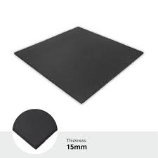 Commercial Rubber Gym Flooring Tile 1m X 1m X 10mm – Black