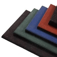 Gym Mats, Black With Blue Fleks